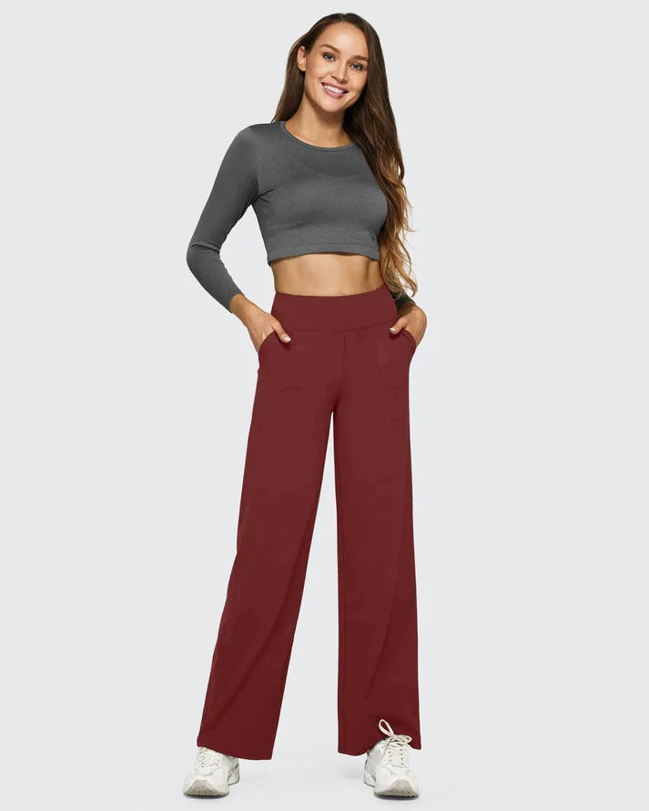 High-Waist Weite Hose — Office Fit，Butt-Lifting
