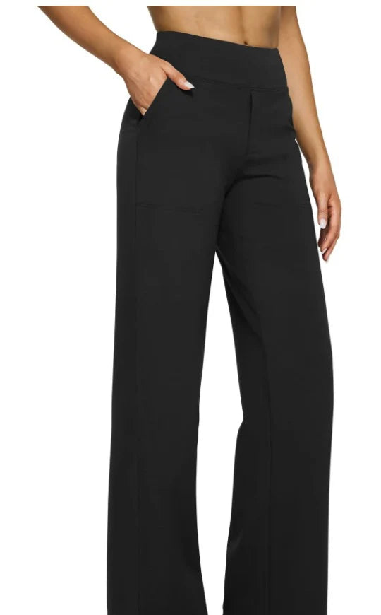 High-Waist Weite Hose — Office Fit，Butt-Lifting