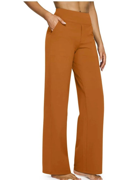 High-Waist Weite Hose — Office Fit，Butt-Lifting