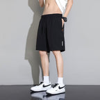 Loose Fit Ice Silk Shorts - Summer Casual Wear