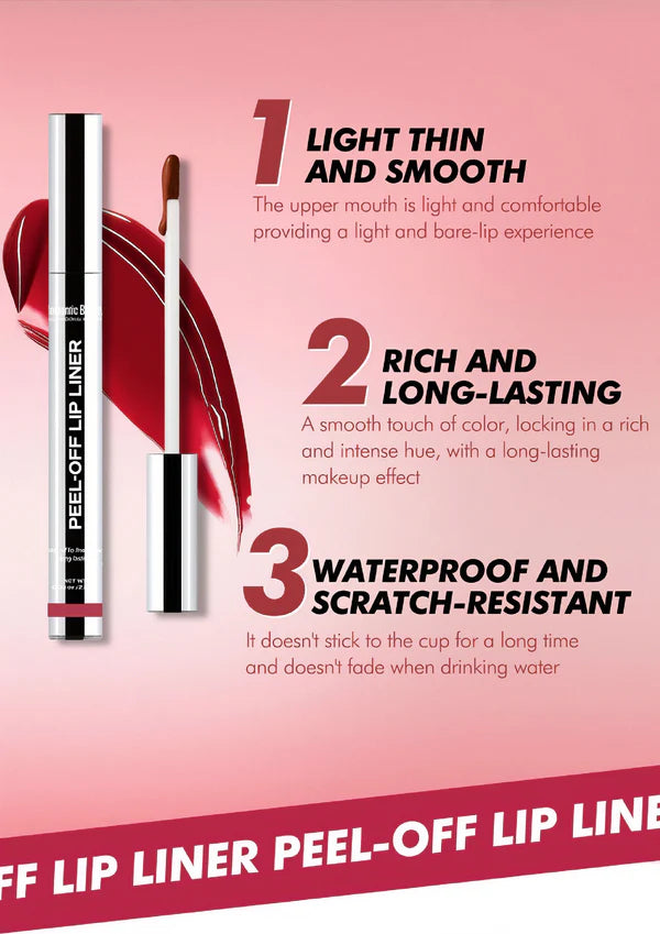 sacheu Lip STAY-N 3-PACK Lip Liner STAY-NPeel-Off Liners for Smudge-Proof All-Day WearVegan Cruelty-Free with Hyaluronic Acid &Squalane