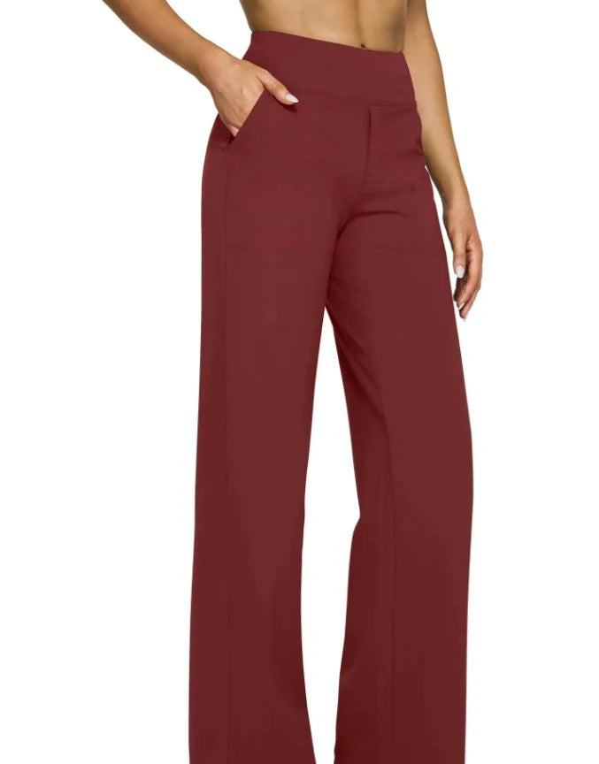 High-Waist Weite Hose — Office Fit，Butt-Lifting